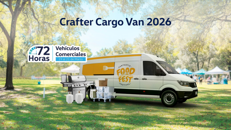 Promoción en camioneta de carga tipo Van Crafter Volkswagen