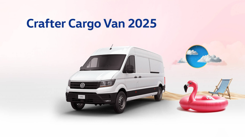 Promoción en camioneta de carga tipo Van Crafter Volkswagen