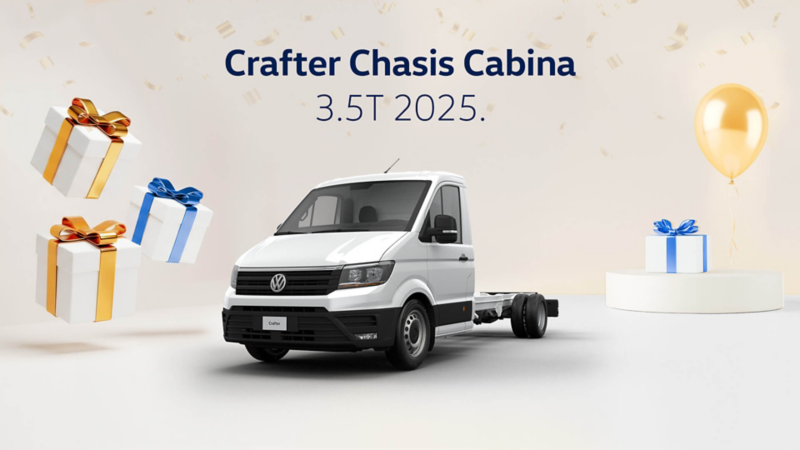 Promoción en camioneta de chasis VW Crafter