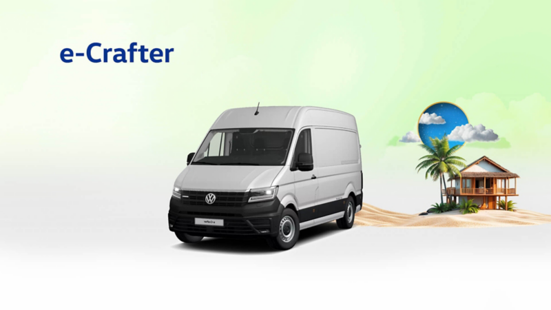 Promoción en camioneta eléctrica de carga tipo Van e-Crafter Volkswagen