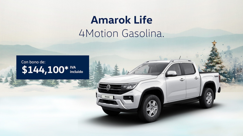 Camioneta tipo pick up en promoción: Amarok Life Volkswagen