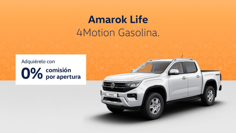 Camioneta tipo pickpun en promoción: Amarok Life Volkswagen