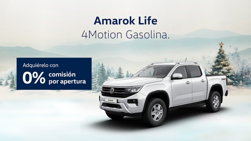 Camioneta tipo pick up en promoción: Amarok Life Volkswagen