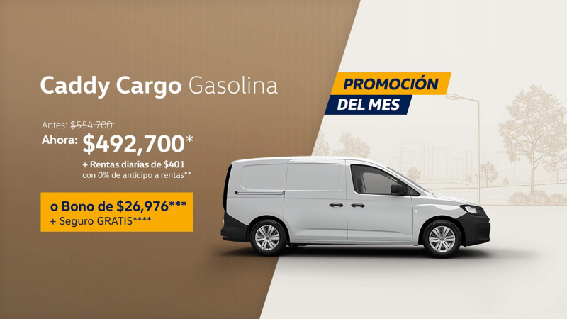 Promoción Volkswagen Caddy Gasolina