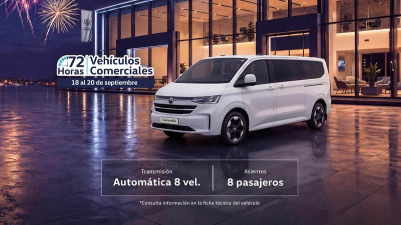 Adquiere un Volkswagen Caravelle con promoción especial durante septiembre
