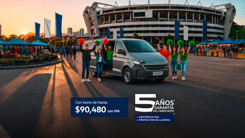 Aprovecha el bono de hasta $90,480 MXN con IVA incluido de Transporter