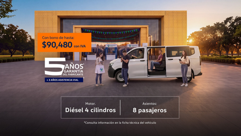 Aprovecha el bono de hasta $90,480 MXN con IVA incluido de Transporter
