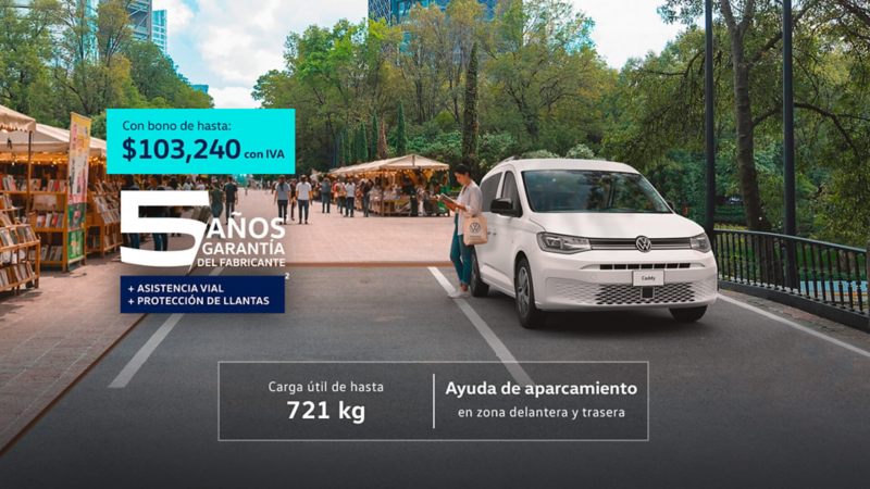 Aprovecha el bono de hasta $103,240 MXN con IVA incluido de Caddy