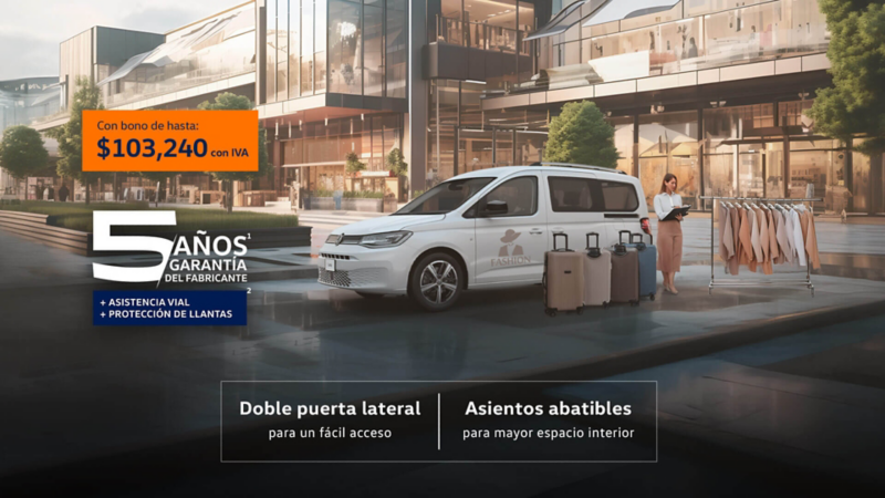 Aprovecha el bono de hasta $103,240 MXN con IVA incluido de Caddy