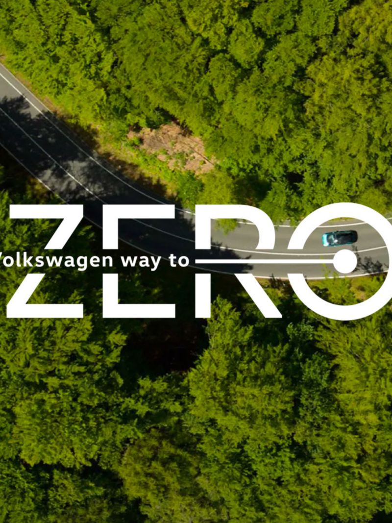 Volkswagen way to ZERO logo over en vei