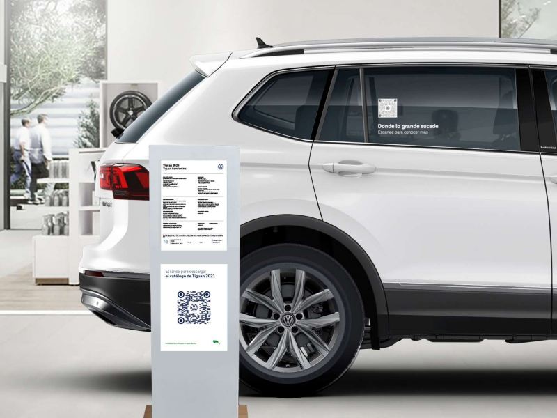 Escanea desde tu celular y explora de manera fácil todos los detalles de los vehículos VW.