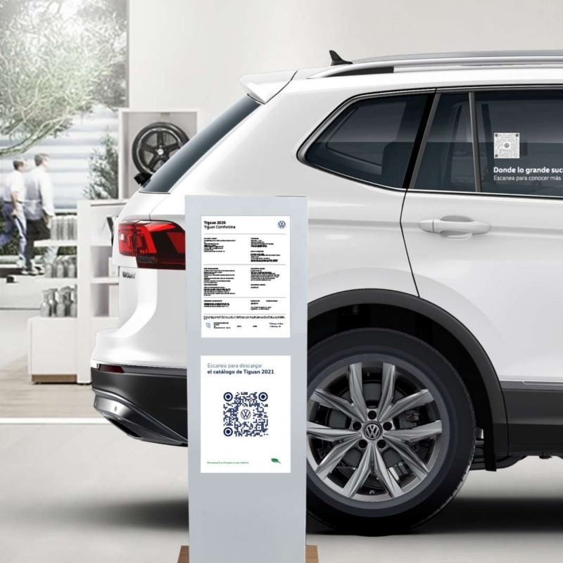 Escanea desde tu celular y explora de manera fácil todos los detalles de los vehículos VW.