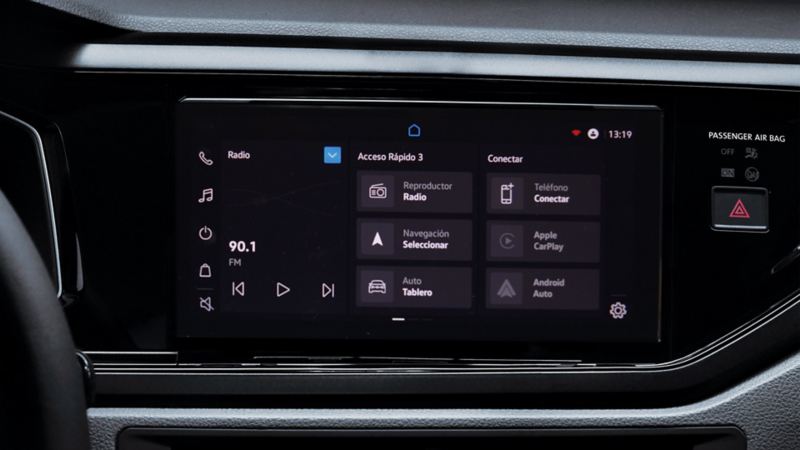 VW Virtus con pantalla touch a color de 10” con Volkswagen Wire & Wireless App-Connect 
