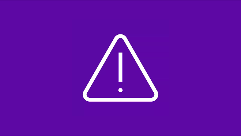 Warning alert icon.