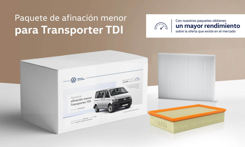 Paquete de afinación menor para VW Transporter TDI, refacciones originales VW