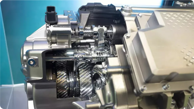 A side view of an electric engine
