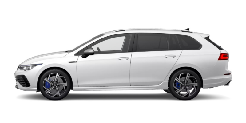 Volkswagen Golf Variant R de color blanco vista lateral