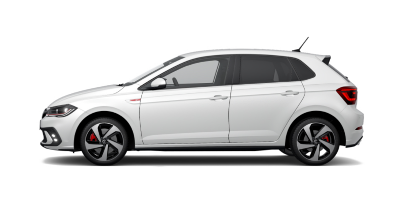 Volkswagen Polo GTI de color blanco vista lateral