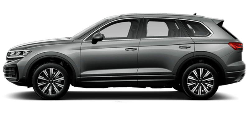 Volkswagen Touareg de color gris vista lateral