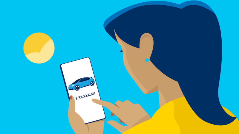 An illustration of a hand holding a smart phone which is displaying a quote on the screen