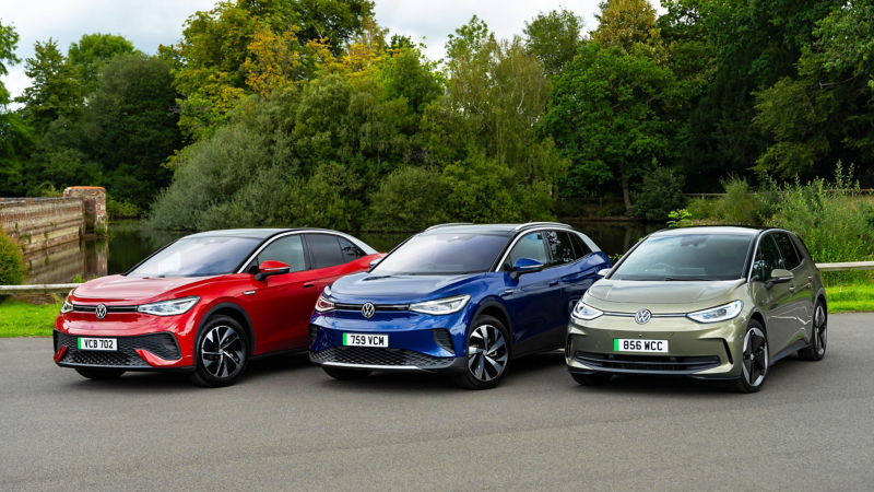 the Volkswagen ID range featuring ID.3, ID.4 and ID.5.