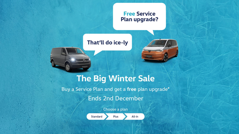 Image showing a New Transporter kombi parked in a warehouse. 