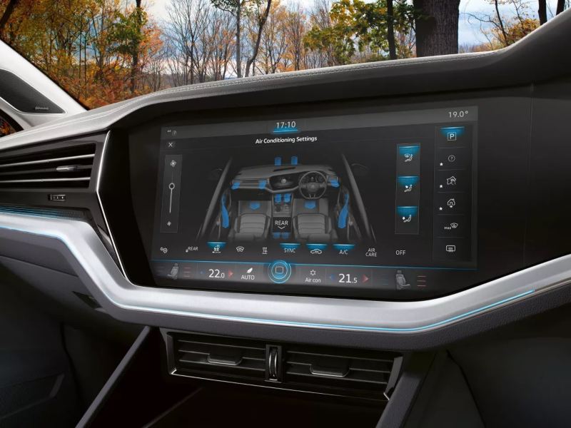 Dashboard image of air conditioning system