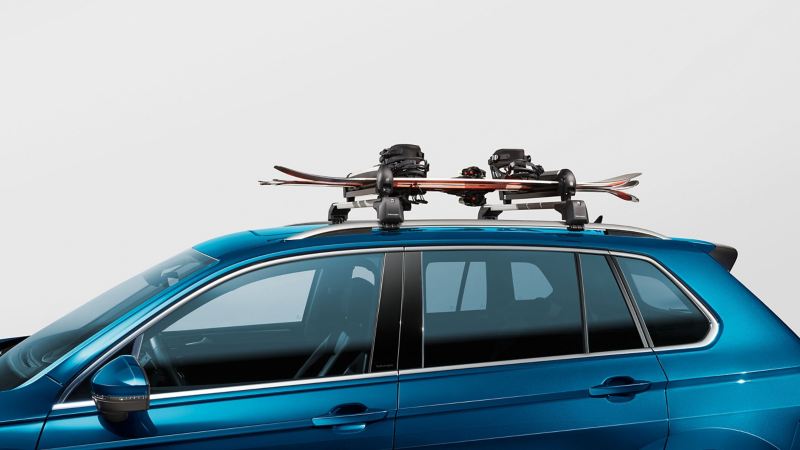 VW Tiguan Allspace with Ski and snowboard carrier by Volkswagen Accessories