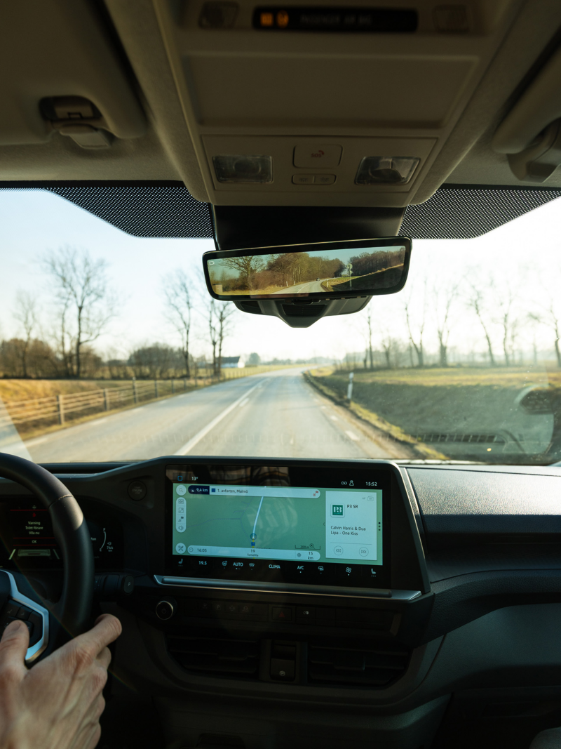 Digital backspegel i nya VW Transporter