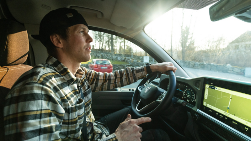 Emil snickare testar nya Transporter