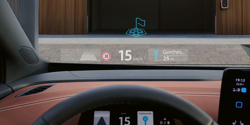 Visualization of the Augmented Reality Head-up Display in a VW car