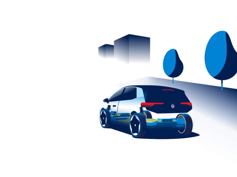 Illustration:Some technical components of the VW ID.3