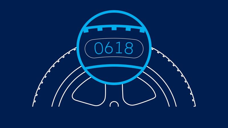 Illustration of the tyre labelling: date of manufacture (DOT)