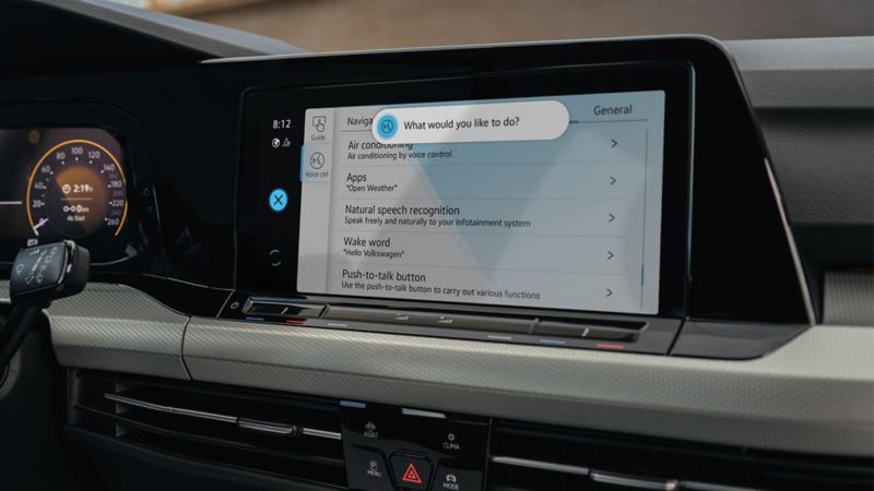 Il comando vocale può essere attivato successivamente, per cui puoi gestire la tua Volkswagen in modo del tutto naturale con la voce.