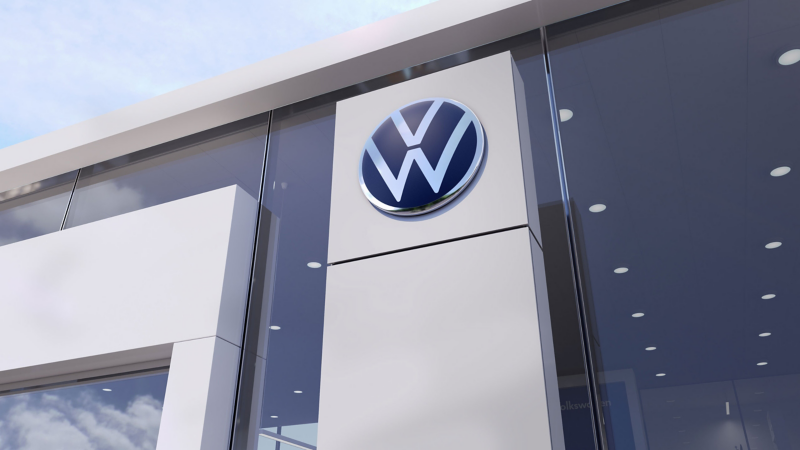 Αντιπροσωπεία VW με λογότυπο Volkswagen
