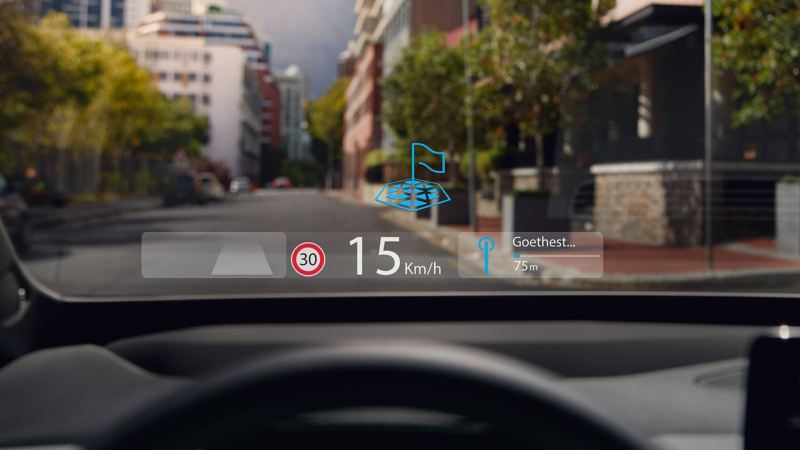 augmented reality projecting text and imagery on to the windscreen