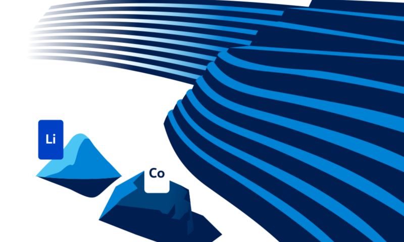 Illustration von Lithium und Kobalt