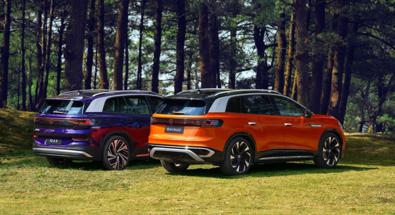Imagen posterior de Volkswagen ID.6 camioneta suv eléctrica de venta en Asia