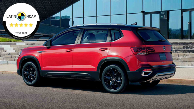 Taos de Volkswagen, SUV calificada con 5 estrellas en seguridad por Latin NCAP.