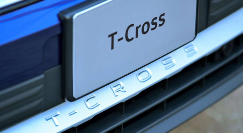 Imagen de detalle del exterior de T-Cross, camioneta SUV que puedes comprar entre dos personas.