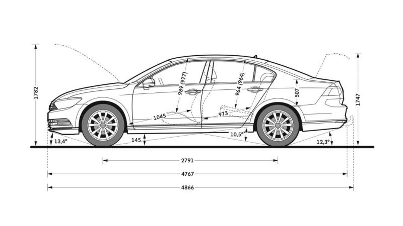 Volkswagen passat габариты