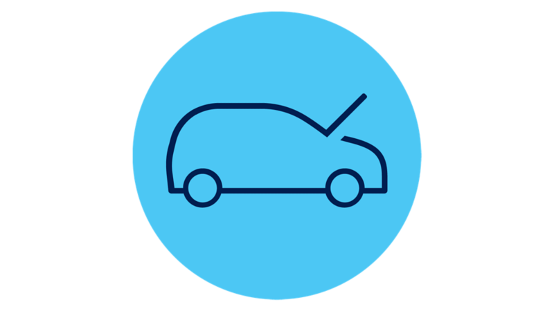 Volkswagen Approved Kvalitetskontroll ikon.