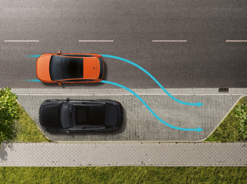 An image showing how Park assist works