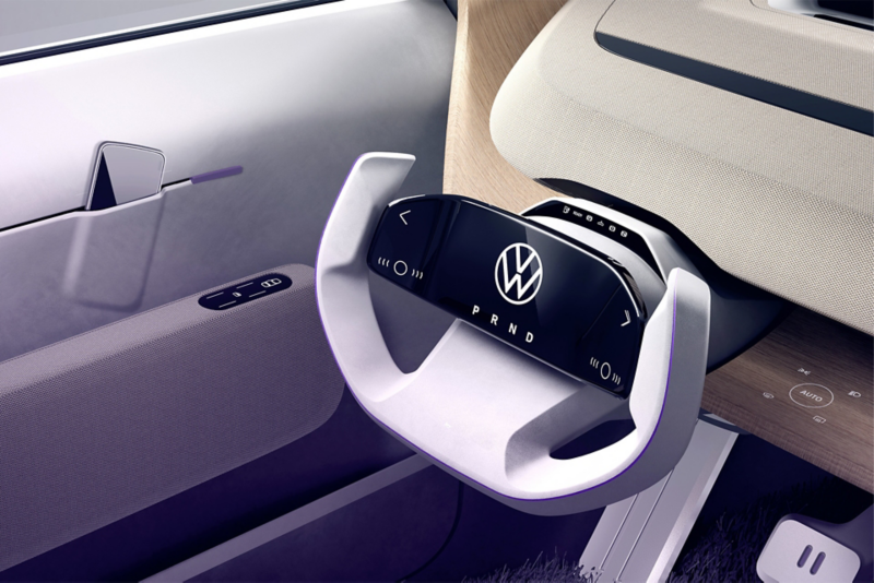 Das bewegungssensible Lenkrad des VW ID. LIFE