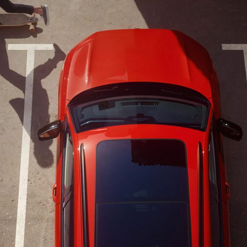 top view of a tiguan