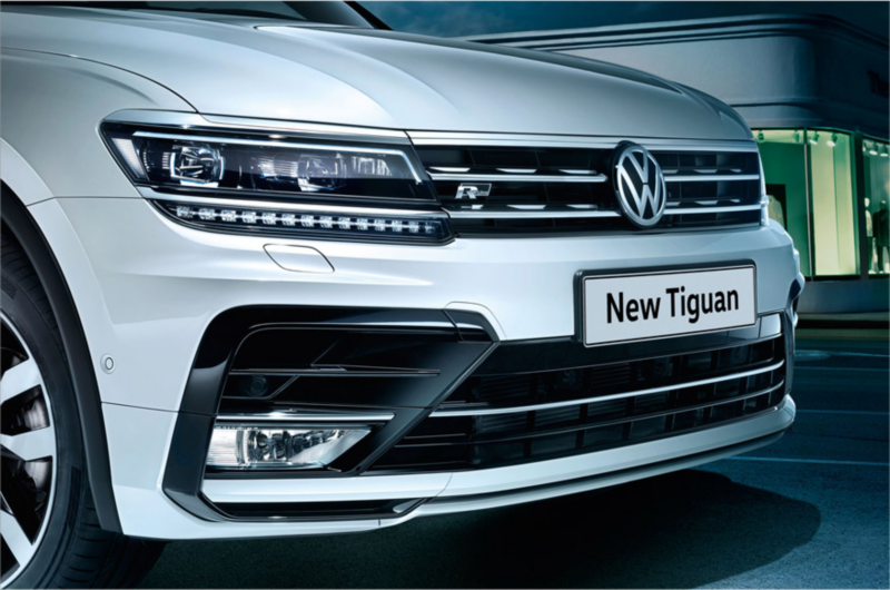 vw tiguan r-line exterior front view