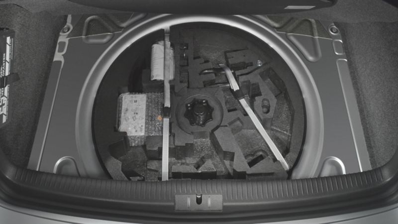 Visualizzazione del kit di riparazione degli pneumatici “Tire Mobility Set”