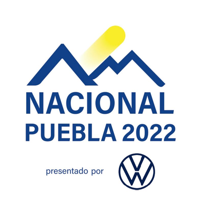 Logo del Torneo Nacional Juvenil de Tenis Puebla 2022, presentado por Volkswagen.