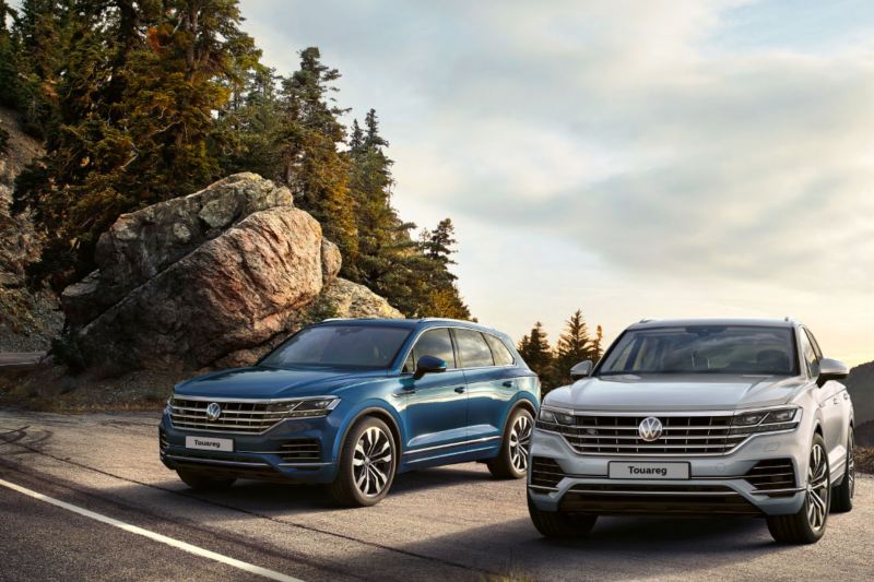 VW Touareg mountain views