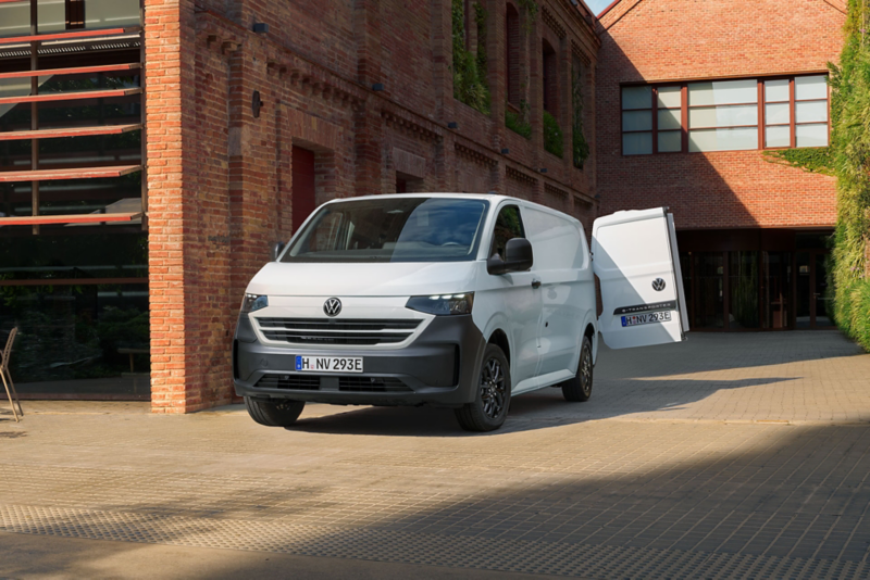 e-Transporter VW blanc coffre ouvert